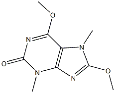 2H-Purin-2-one,3,7-dihydro-6,8-dimethoxy-3,7-dimethyl-(9CI) 结构式