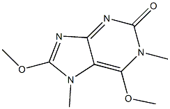 2H-Purin-2-one,1,7-dihydro-6,8-dimethoxy-1,7-dimethyl-(9CI) 结构式