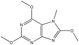 7H-Purine,2,6,8-trimethoxy-7-methyl-(9CI) 结构式