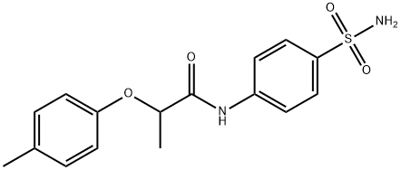 N-[4-(aminosulfonyl)phenyl]-2-(4-methylphenoxy)propanamide 结构式