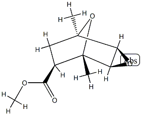 (2α,4α,6β)-1α,5α-Dimethyl-3,8-dioxatricyclo[3.2.1.02,4]octane-6-carboxylic acid methyl ester 结构式