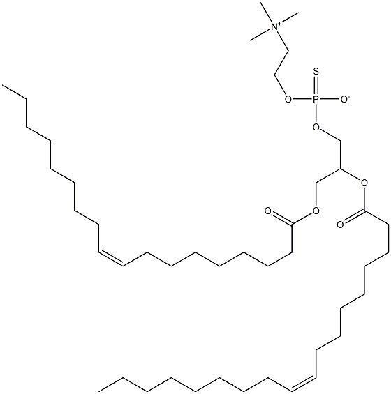 3,5,9-Trioxa-4-phosphaheptacos-18-en-1-aminium, 4-hydroxy-N,N,N-trimet hyl-10-oxo-7-((1-oxo-9-octadecenyl)oxy)-, hydroxide, inner salt, 4-sul fide, (Z,Z)- 结构式