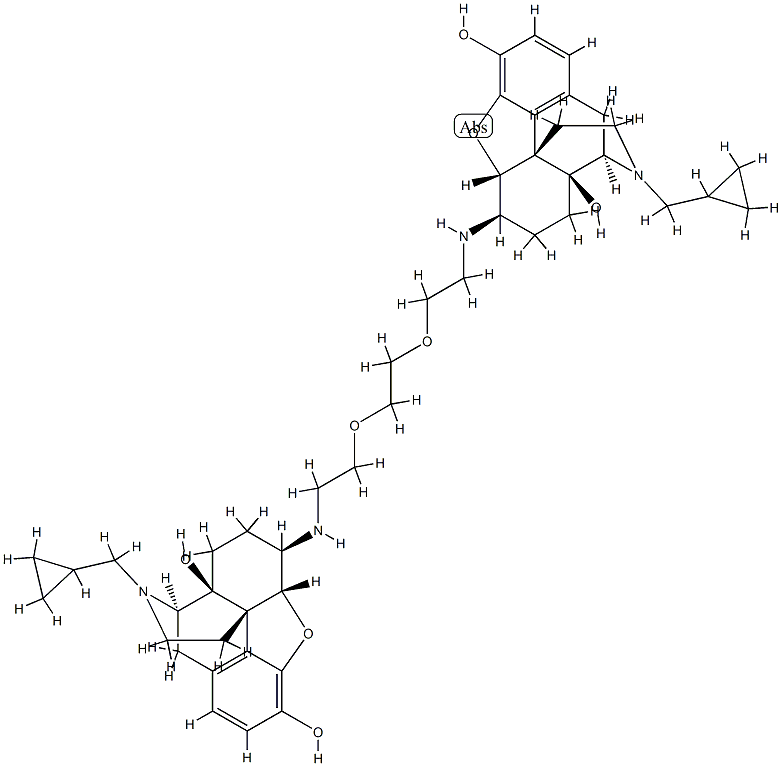 6,6'-(ethylenebis(oxyethyleneimino))bis(17-cyclopropylmethyl)-4,5-epoxymorphinan-3,14-diol 结构式