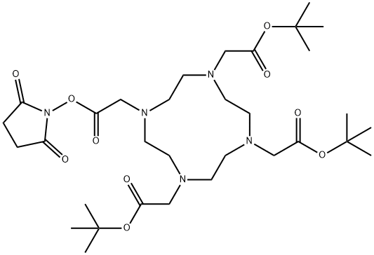 DOTA-三叔丁酯-琥珀酰亚胺酯 结构式