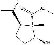Cyclopentanecarboxylic acid, 2-hydroxy-1-methyl-5-(1-methylethenyl)-, methyl ester, (1R,2S,5R)-rel- (9CI) 结构式
