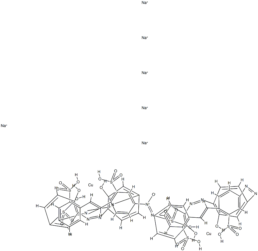 [Μ-[[3,3'-氧偶氮基双[6-[2-[4-[[3-羟基-4[(2-羟基-5-磺酸苯基)偶氮]苯基]偶氮]-2-磺酸苯基]乙烯基]苯磺酸合]]]]二铜酸六钠 结构式