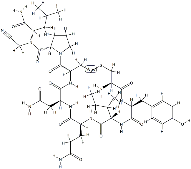 oxytocin, 9 alpha-aminoacetonitrile- 结构式