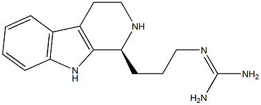 (-)-N-[3-[(S)-2,3,4,9-Tetrahydro-1H-pyrido[3,4-b]indole-1α-yl]propyl]guanidine 结构式