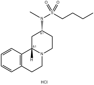 反式-N-(1,3,4,6,7,11B-六氢-2H-苯并[A]喹嗪-2-基)-N-甲基-1-丁烷磺酰胺单盐酸盐 结构式