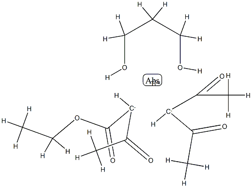 1,3-丙二氧基钛双(乙酰乙酸乙基酯)(乙酰丙酮) 结构式