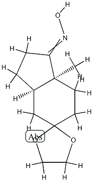 Spiro[1,3-dioxolane-2,5-[5H]inden]-1-one, octahydro-7a-methyl-, oxime, (3aR,7aS)- (9CI) 结构式