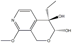 1H-Pyrano[3,4-c]pyridine-3,4-diol, 4-ethyl-3,4-dihydro-8-methoxy-, (3R,4R)-rel- (9CI) 结构式