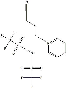 1-(3-氰丙基)吡啶双(三氟甲基磺酰基)亚胺 结构式