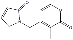 2H-Pyrrol-2-one,1,5-dihydro-1-[(3-methyl-2-oxo-2H-pyran-4-yl)methyl]-(9CI) 结构式