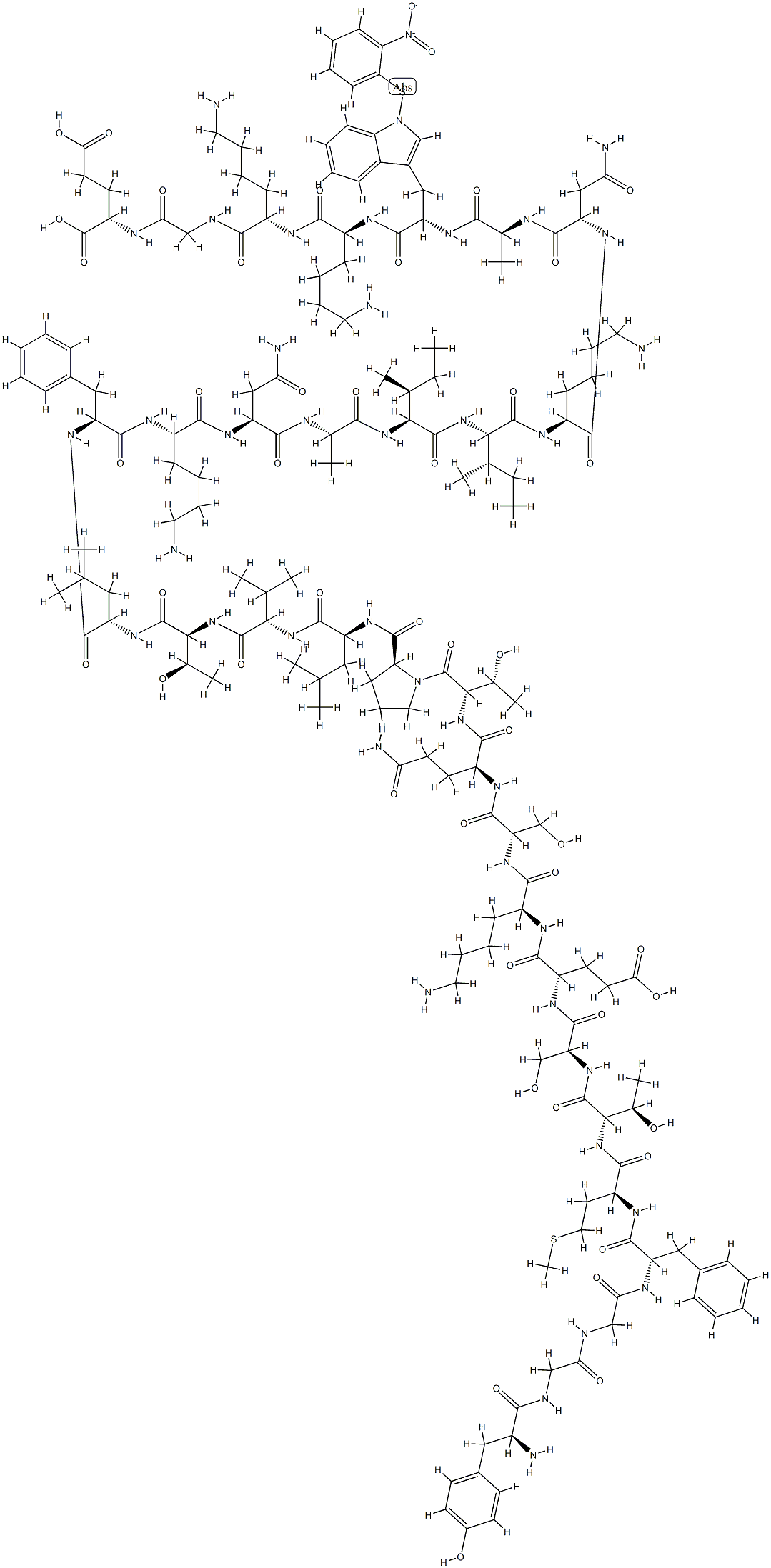 beta-endorphin, Trp(27)-2-nitrophenylsulfenyl chloride 结构式