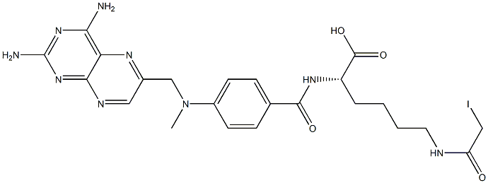 化合物 LYSINE-IODOACETYLMETHOTREXATE 结构式