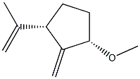 Cyclopentane, 1-methoxy-2-methylene-3-(1-methylethenyl)-, (1R,3R)-rel- (9CI) 结构式