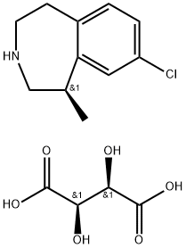 绿卡色林-L-酒石酸盐 结构式