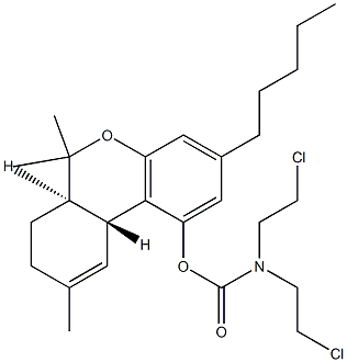 delta-9-tetrahydrocannabinol dichloroethyl carbamoyl ester 结构式