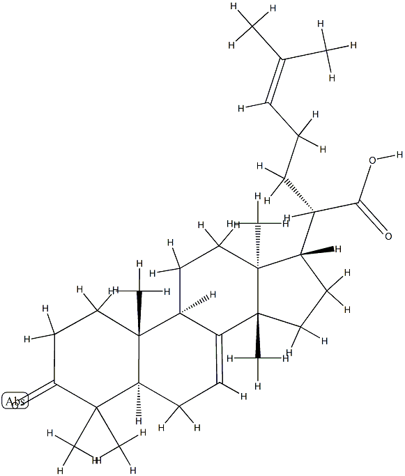 3-氧代甘遂-7,24-二烯-21-酸 结构式
