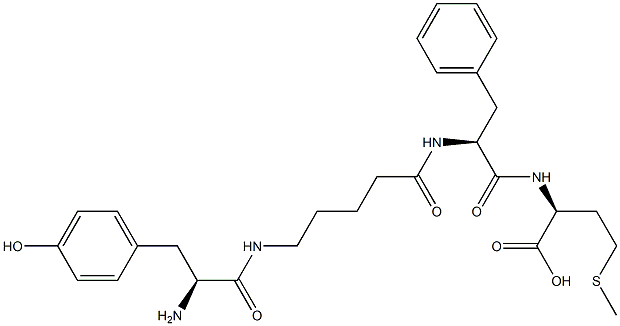 Methionine-enkephalin, 5-amino-val(2)-des-gly(3)- 结构式