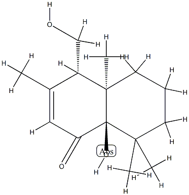 (4S)-4a,5,6,7,8,8a-Hexahydro-8aβ-hydroxy-4α-(hydroxymethyl)-3,4aα,8,8-tetramethylnaphthalen-1(4H)-one 结构式