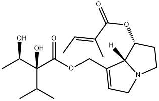 (2S,3R)-2,3-Dihydroxy-2-isopropylbutanoic acid [[(7R)-5,6,7,7aα-tetrahydro-7β-[(E)-2-methyl-2-butenoyloxy]-3H-pyrrolizin]-1-ylmethyl] ester 结构式