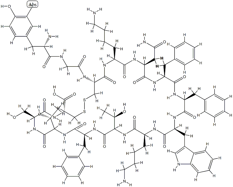 somatostatin, iodo-Tyr(1)- 结构式