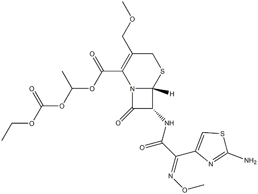 O-Desisopropyl-O-ethyl Cefpodoxime Proxetil 结构式