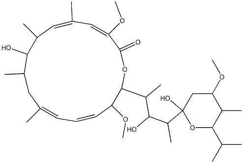 21-O-Methyl-21-O-de(3-carboxy-1-oxo-2-propenyl)-2-demethyl-2-methoxy-24-methylhygrolidin 结构式