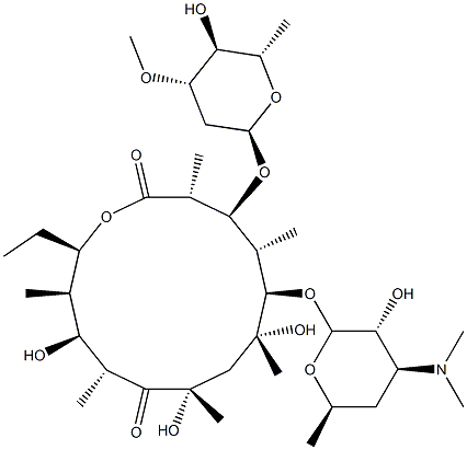 (3'S)-3'-Demethyl-12-deoxy-8-hydroxyerythromycin 结构式