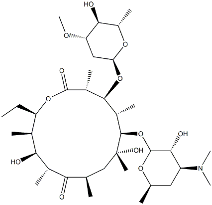 (3'S)-3'-Demethyl-12-deoxyerythromycin 结构式