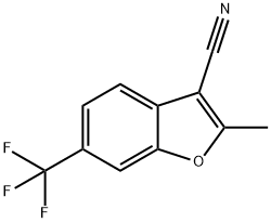 3-Benzofurancarbonitrile,2-methyl-6-(trifluoromethyl)-(9CI) 结构式