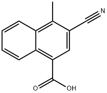 1-Naphthalenecarboxylicacid,3-cyano-4-methyl-(9CI) 结构式