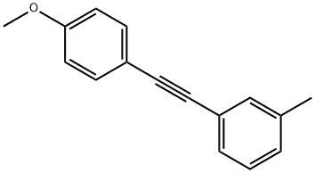 Benzene, 1-?[2-?(4-?methoxyphenyl)?ethynyl]?-?3-?methyl- 结构式