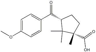 4-anisoyl-3-(1,2,2-trimethylcyclopentane carboxylic acid) 结构式