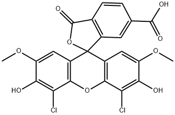 6-羧基-4',5'-二氯-2',7'-二甲氧基荧光素 结构式