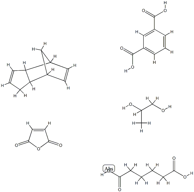1,3-Benzenedicarboxylic acid, polymer with 2,5-furandione, hexanedioic acid, 1,2-propanediol and 3a,4,7,7a-tetrahydro-4,7-methano-1H-indene 结构式