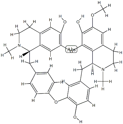 Berbaman-6',7,12-triol,6-methoxy-2,2'-dimethyl-, (1b)- (9CI) 结构式