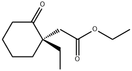 Ethyl (1S)-1-ethyl-2-oxocyclohexaneacetate 结构式