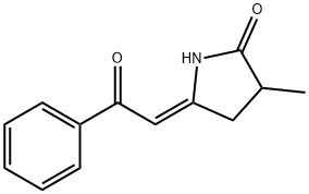 (5Z)-3-Methyl-5-(2-oxo-2-phenylethylidene)-2-pyrrolidinone 结构式