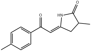 (5Z)-3-Methyl-5-[2-(4-methylphenyl)-2-oxoethylidene]-2-pyrrolidinone 结构式