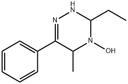 3-Ethyl-2,3,4,5-tetrahydro-4-hydroxy-5-methyl-6-phenyl-1,2,4-triazine 结构式
