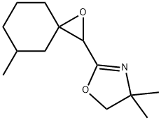 Oxazole, 4,?5-?dihydro-?4,?4-?dimethyl-?2-?(5-?methyl-?1-?oxaspiro[2.5]?oct-?2-?yl)?- 结构式