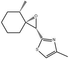 4-Methyl-2-[(2S,3R,4S)-4-methyl-1-oxaspiro[2.5]oct-2-yl]thiazole 结构式