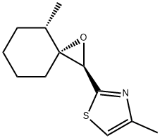 4-Methyl-2-[(2R,3R,4S)-4-methyl-1-oxaspiro[2.5]oct-2-yl]thiazole 结构式