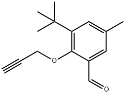 3-(1,1-Dimethylethyl)-5-methyl-2-(2-propyn-1-yloxy)benzaldehyde 结构式