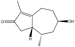 (6R)-4,5,6,7,8,8aβ-Hexahydro-6β-hydroxy-3,8α-dimethylazulen-2(1H)-one 结构式