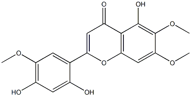 茵陈黄酮 结构式