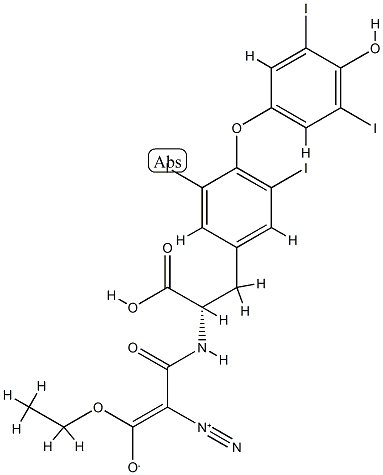 N-(Ethyl-2-diazomalonyl)thyroxine 结构式
